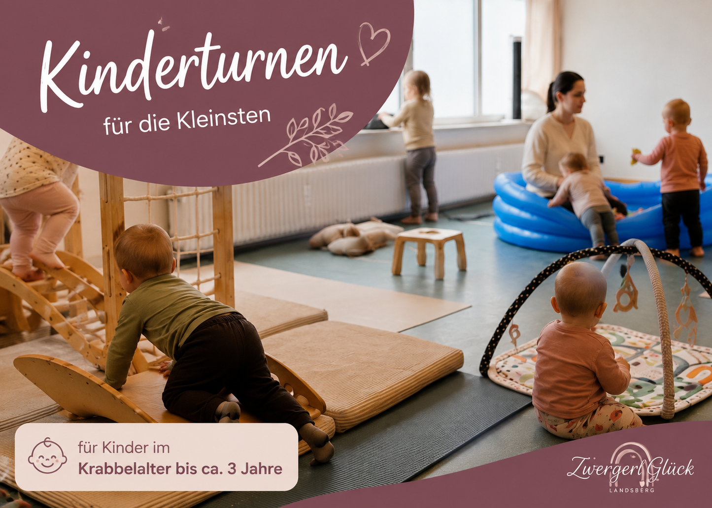 Kinderturnen für die Kleinsten (Krabbelalter bis ca. 3 Jahre)