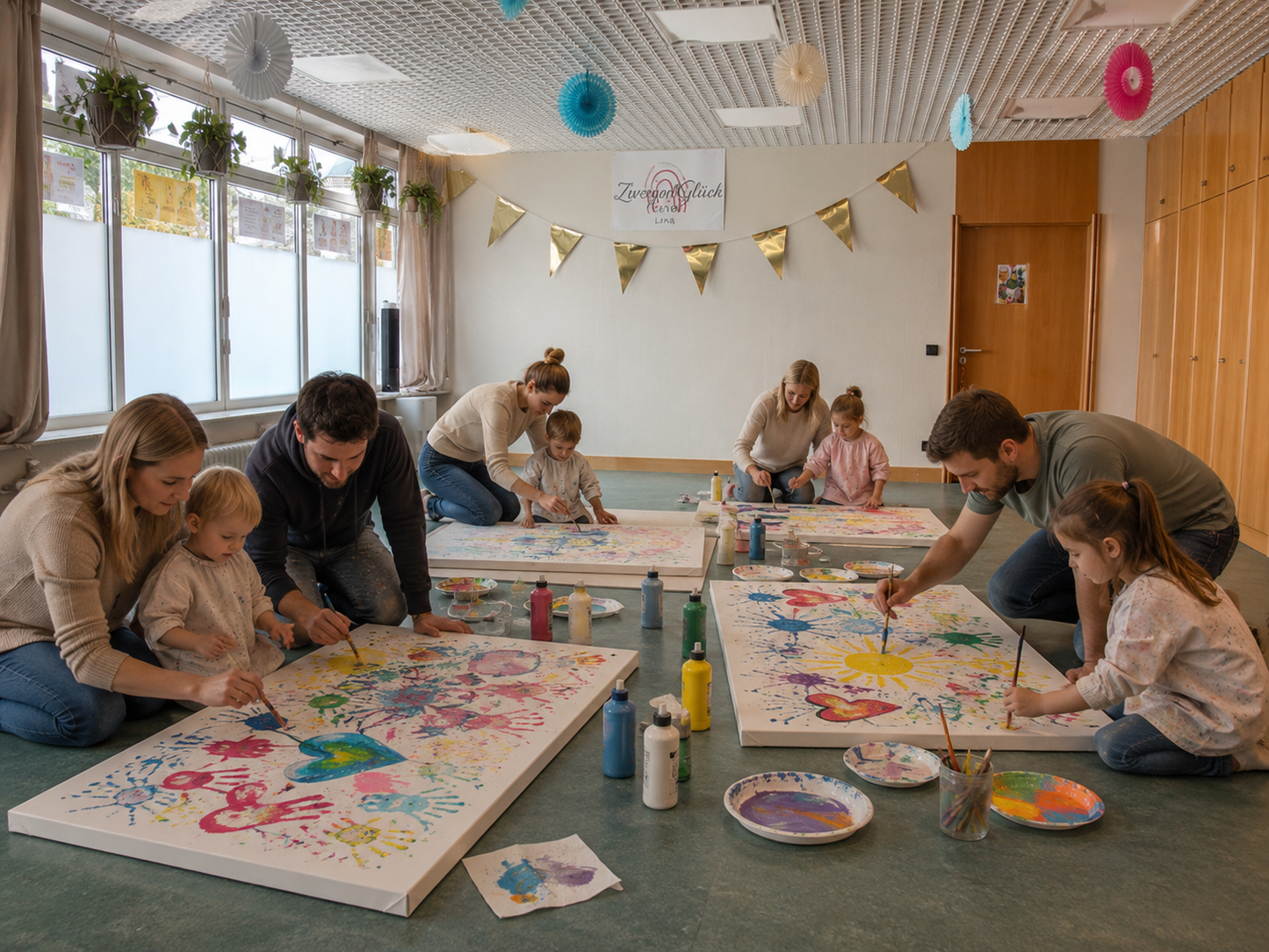 Kreativ-Café für Groß & Klein - Familienkunstwerk XXL - September